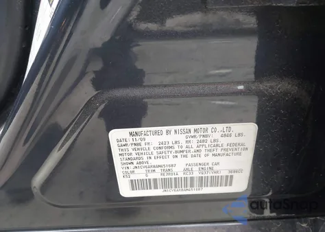 2010 Infiniti G37X from USA, damaged, VIN JN1CV6AR8AM451687
